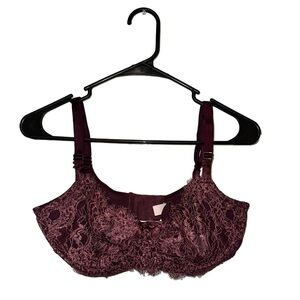 Victoria's Secret Deep Purple Floral Lace Push-Up Bra